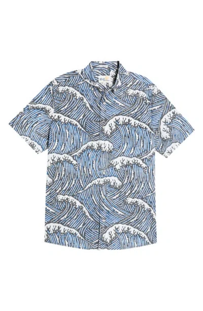 Reyn Spooner Super Swells Button-down Shirt In Blue