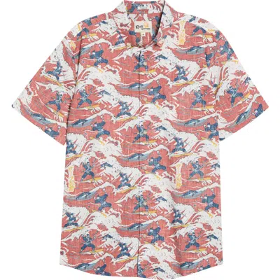 Reyn Spooner Surf Ninjas Button-down Shirt In Red