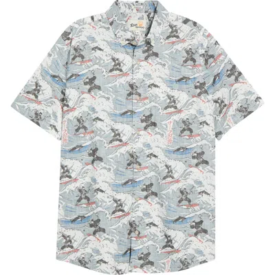 Reyn Spooner Surf Ninjas Button-down Shirt In Animal Print
