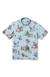 Reyn Spooner The Simpsons Greetings Button-down Shirt In Light Blue