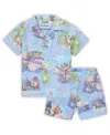 Reyn Spooner Toddler Blue Spongebob Squarepants Cabana Set In Blue