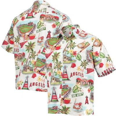 Reyn Spooner White Los Angeles Angels Scenic Button-up Shirt