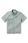 Reyn Spooner X Alfred Shaheen Classic Pareau Classic Fit Floral Short Sleeve Button-down Shirt In Leaf