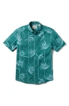 Reyn Spooner X Alfred Shaheen Personal Paradise Tailored Fit Floral Short Sleeve Button-down Shirt In Spruce