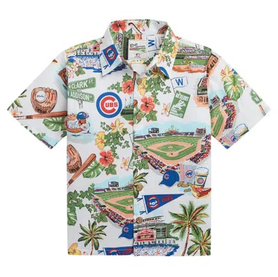 Reyn Spooner Kids' Youth  White Chicago Cubs Scenic Button-up Shirt