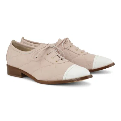 Reyrey Women's White The Brogue Two-toned