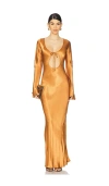 Rezek Studio Martini Dress In Bronze