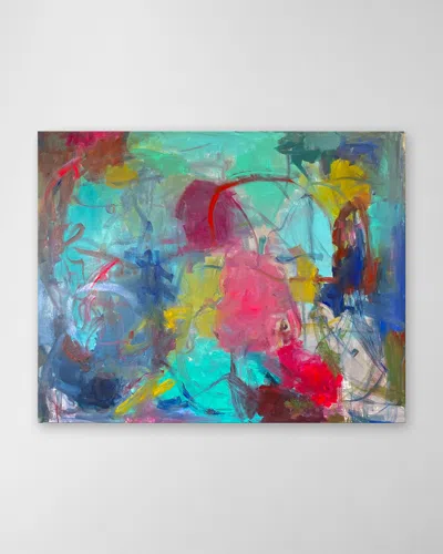 Rfa Fine Art Beat Drops Hand-embellished Giclee By Kate Baldock