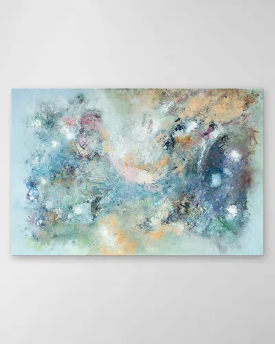 Rfa Fine Art Blue Abstract Hand-embellished Giclee By Lara Brooke