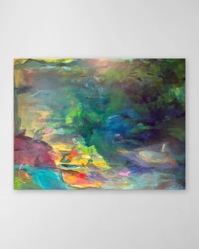 Rfa Fine Art Fishing Hand-embellished Giclee By Kate Baldock