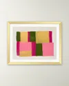 Rfa Fine Art Golden Peony 1 Framed Acrylic Painting By Deborah Fine In Multi