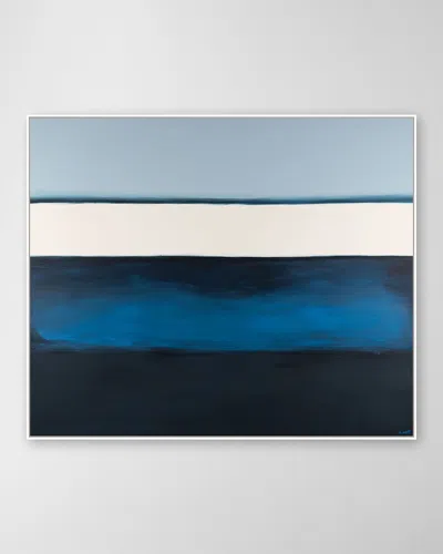 Rfa Fine Art Gradual Blue Hand-embellished Giclee By H. Scott