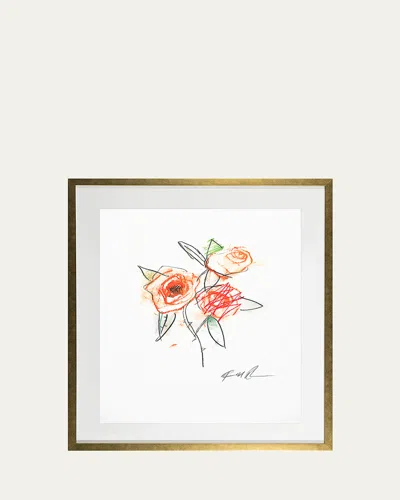Rfa Fine Art Orange Rose - Flower 6 Giclee By Robert Robinson In Multi