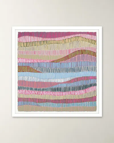 Rfa Fine Art Pink Fence 1 Framed Giclee On Paper By H. Scott In Multi