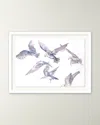 Rfa Fine Art Seagulls In Flight Framed Giclee Print By Elizabeth Becker In Multi