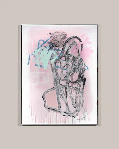 Rfa Fine Art Seated Figure Silver Giclee By Robert Robinson In Pink