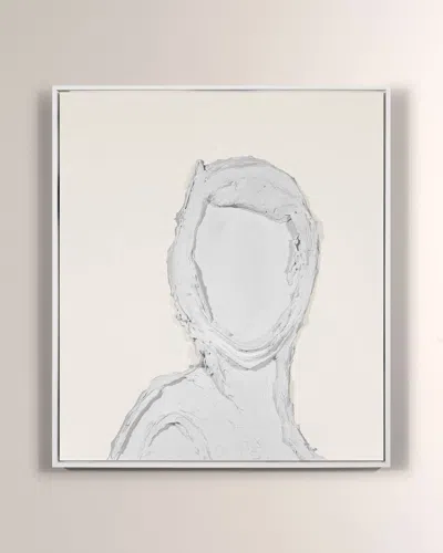 Rfa Fine Art Textured Portrait Woman Giclee In White