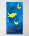 Rfa Fine Art Yellow Birdy Hand-embellished Giclee By Kate Baldock