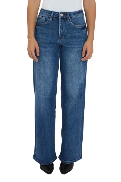 Rfm Chloe High Rise Wide Leg Jeans In Blue