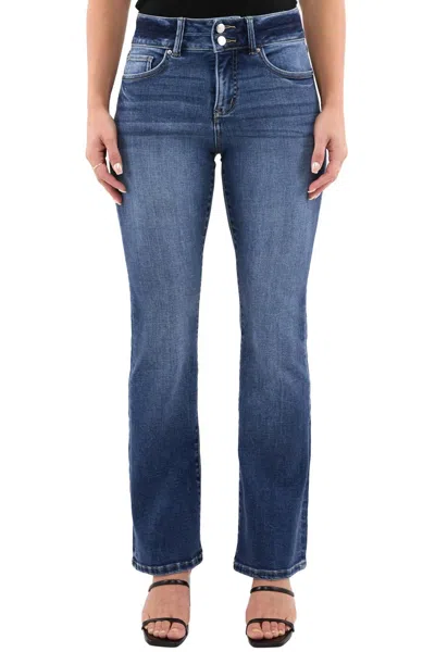 Rfm Denim Mia High Rise 2-button Bootcut Jeans In Blue