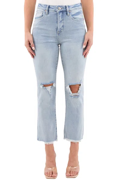 Rfm Plus Dylan High Rise Cropped Straight Leg Jeans In Blue