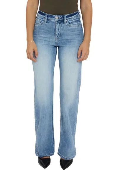 Rfm Plus Hailey High Rise Wide Leg Jeans In Blue