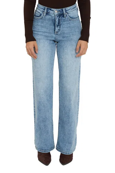 Rfm Plus Hailey High Rise Wide Leg Jeans In Blue