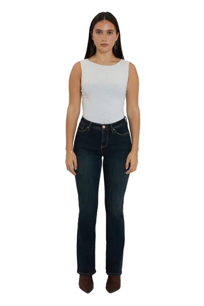 Rfm Plus Mia High Rise Western Bootcut Jeans In Blue