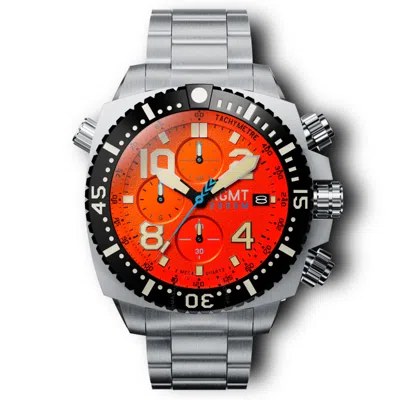 Rgmt Demolition Chronograph Quartz Orange Dial Men's Watch Rg-8036-44 In Black / Orange