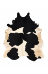 Rhacam Eco Hide Audrey Black And White Cowhide Rug  7'1" × 6'2" In Multi