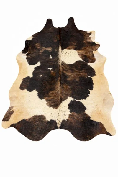 Rhacam Eco Hides Brindle Cowhide Rug  7'11" × 6'4" In Brown