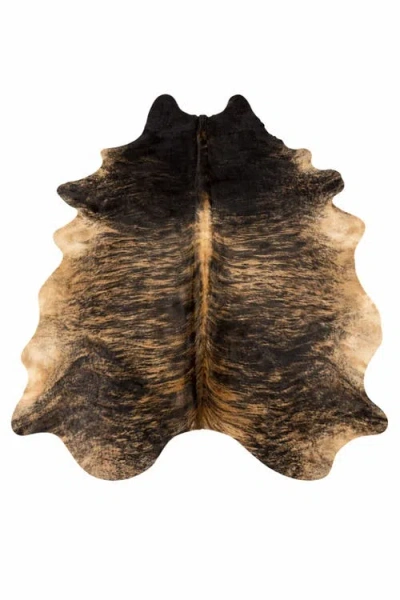 Rhacam Eco Hides Brindle Cowhide Rug 7'7" × 5'10" In Brown
