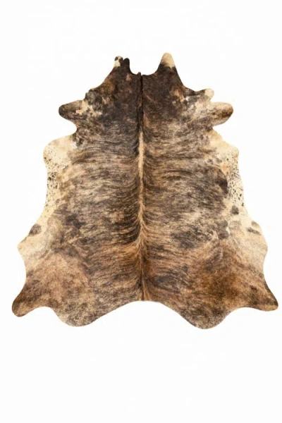 Rhacam Eco Hides Brindle Cowhide Rug  8'4" × 6'11" In Brown