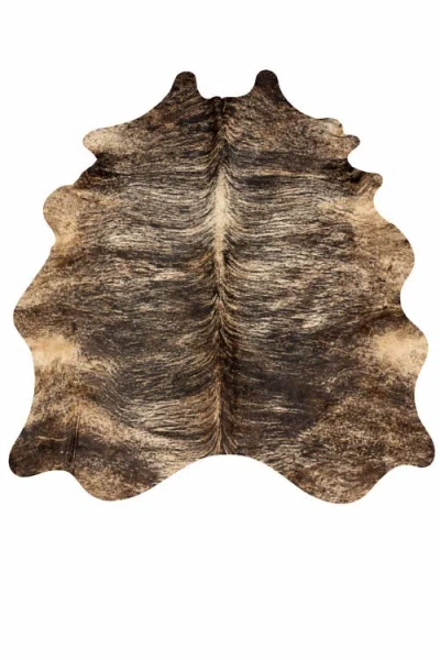 Rhacam Eco Hides Brindle Cowhide Rug 8'7" × 6'6" In Brown