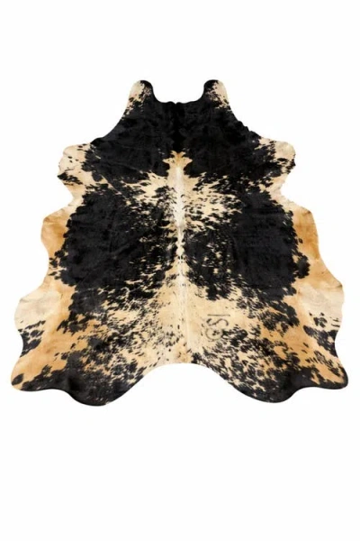 Rhacam Eco Hides Lazlo Black Speckled Cowhide Rug  7'8" × 5'11"