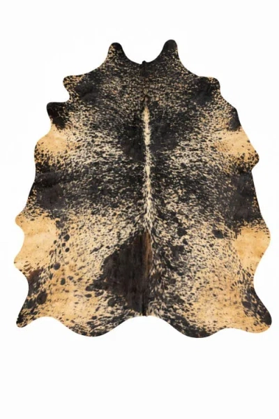 Rhacam Eco Hides Lazlo Black Speckled Cowhide Rug 8'1" X 6'3"