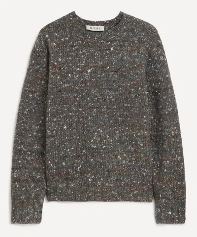 R�he Mens Relaxed Mouline Knitted Crew Neck Jumper