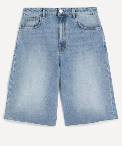 R�he Women's Baggy Fit Denim Shorts In Blue