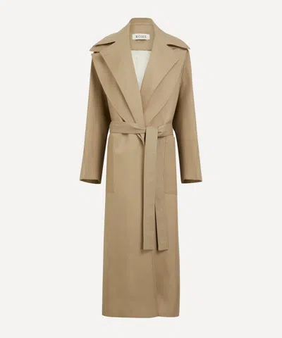 R�he Women's Belted Trench With Double Collar