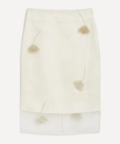 R�he Women's Embellished Tulip Organza Skirt