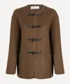 R�he Women's Mandarin Double-faced Wool Jacket In Brown