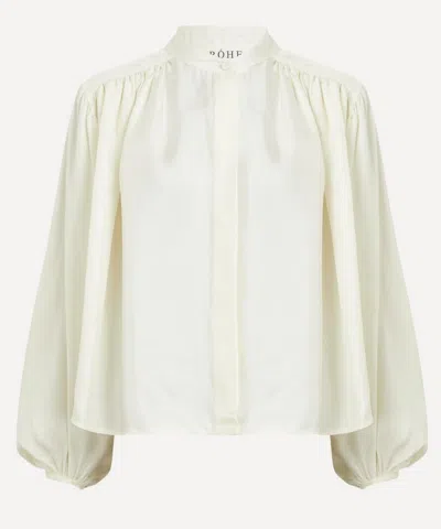R�he Women's Pleated Silk Blouse