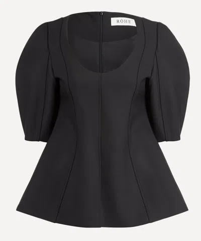 R�he Women's Structural Peplum Top In Black