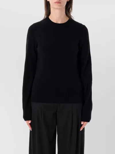 Rhea Costa Cashmere Wool Crewneck Sweatshirt In Black