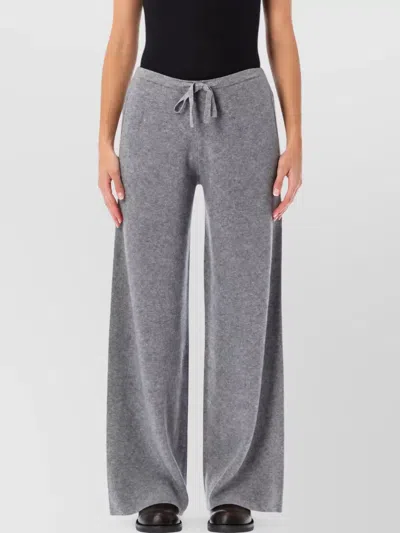 Rhea Costa Cashmere Wool Drawstring Lounge Pants In Gray