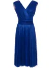 Rhea Costa Draped Midi Dress In Blue