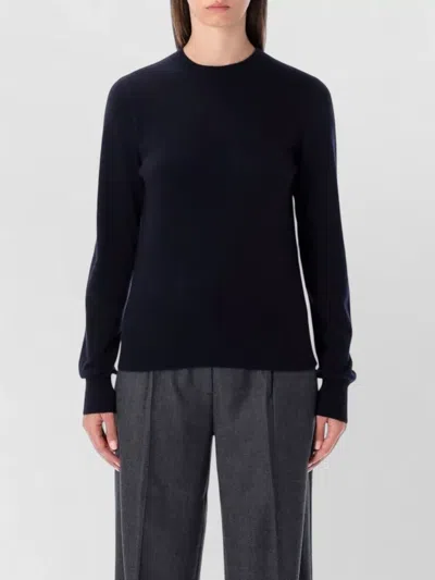 Rhea Costa Knitwear Crew Neck Long Sleeve Top In Blue