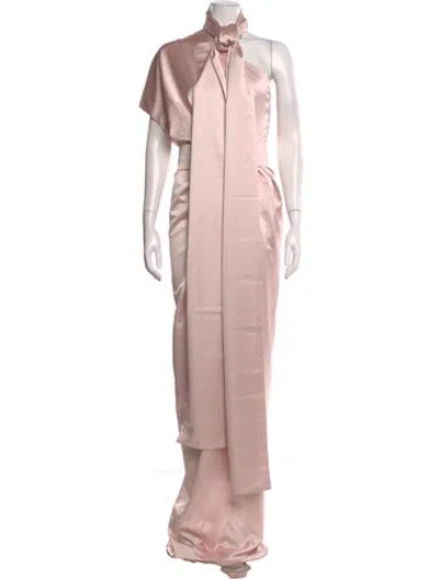 Pre-owned Rhea Costa Mock Neck Long Dress W/ Tags W/tags In Pink