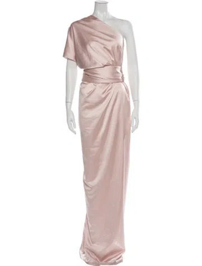 Pre-owned Rhea Costa One-shoulder Long Dress W/ Tags In Pink