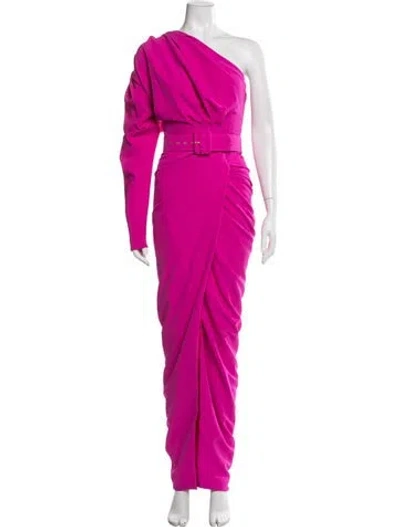 Pre-owned Rhea Costa One-shoulder Long Dress W/ Tags In Pink